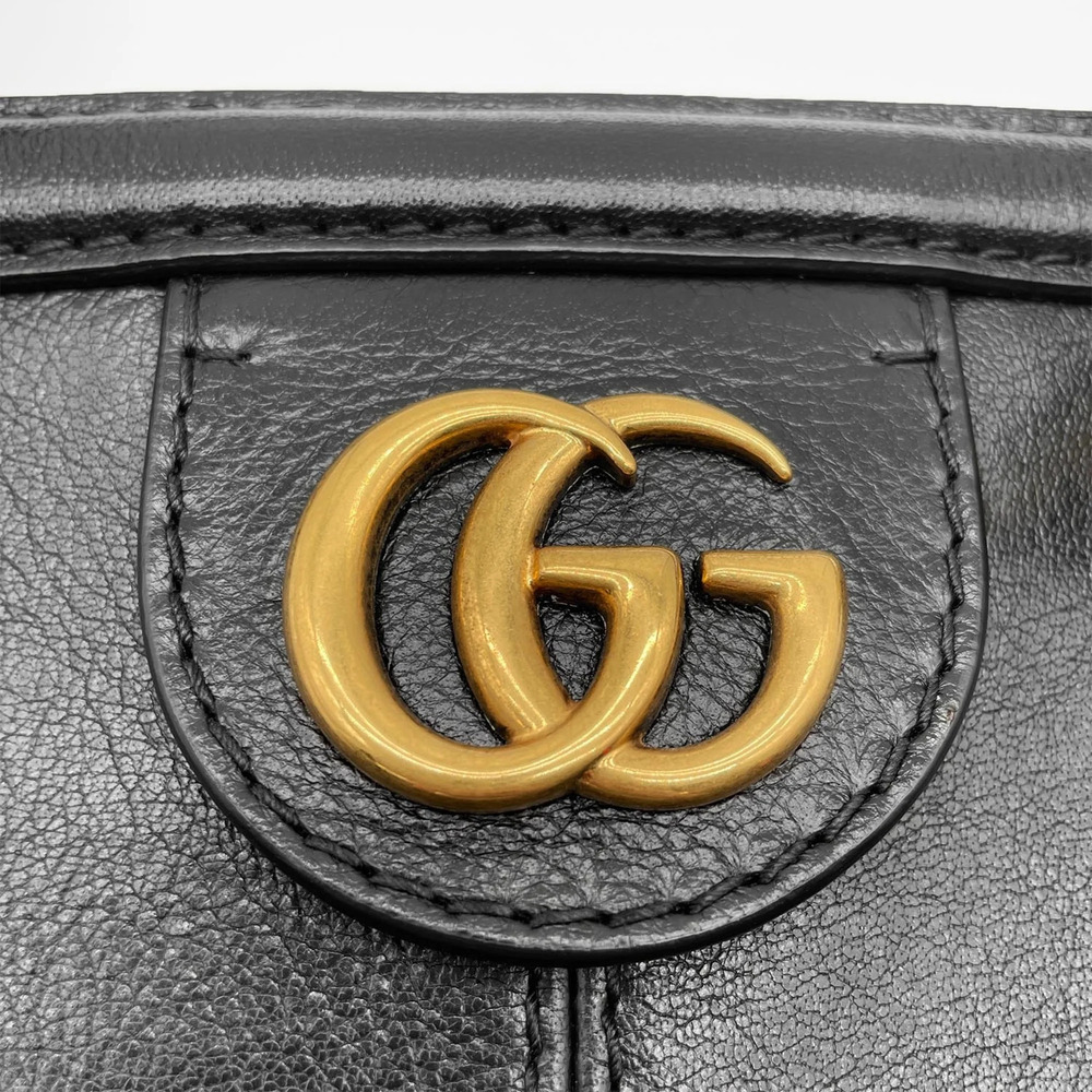 GUCCI Black Leather GG Marmont Boston Bag - Picture 11 of 14